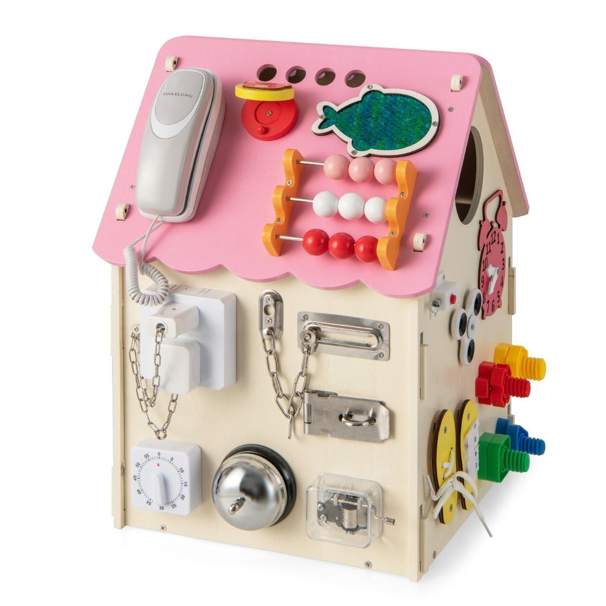 Maison de jouets éducatifs Coast avec jeux sensoriels Jouets sensoriels Montessori - Rose