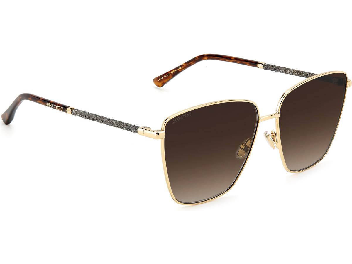 Jimmy Choo Lunettes de soleil Lavi-S Gold Havana - Modèle Femme