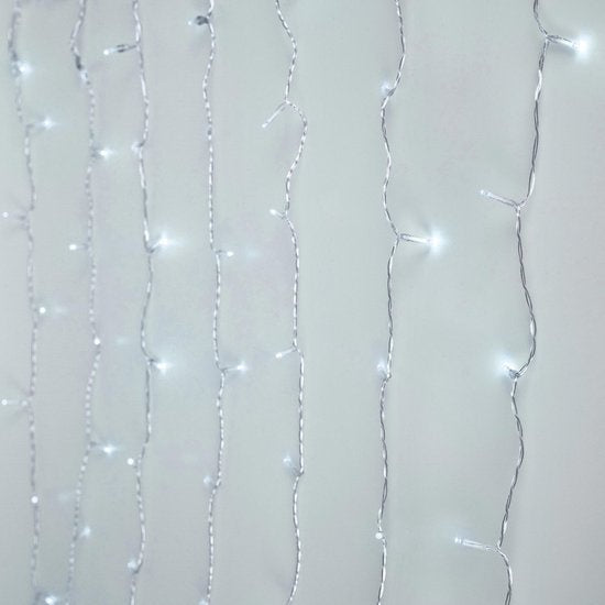 Rideau lumineux - 240LED - 225x150cm - blanc froid