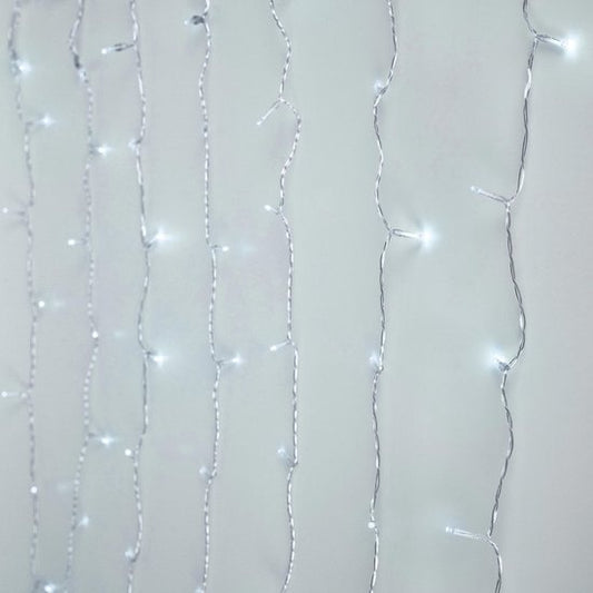 Rideau lumineux - 240LED - 225x150cm - blanc froid