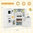 Coast Children's Kitchen - Avec son et lumière - Accessoires inclus - Bois - Blanc