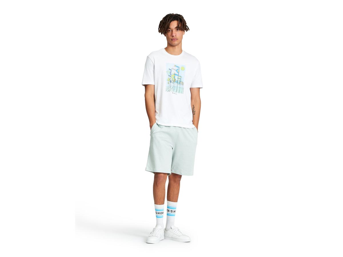 Ben Sherman Signature Shorts - Homme - Taille L - Mint - 600 Tri Colour Textured Short