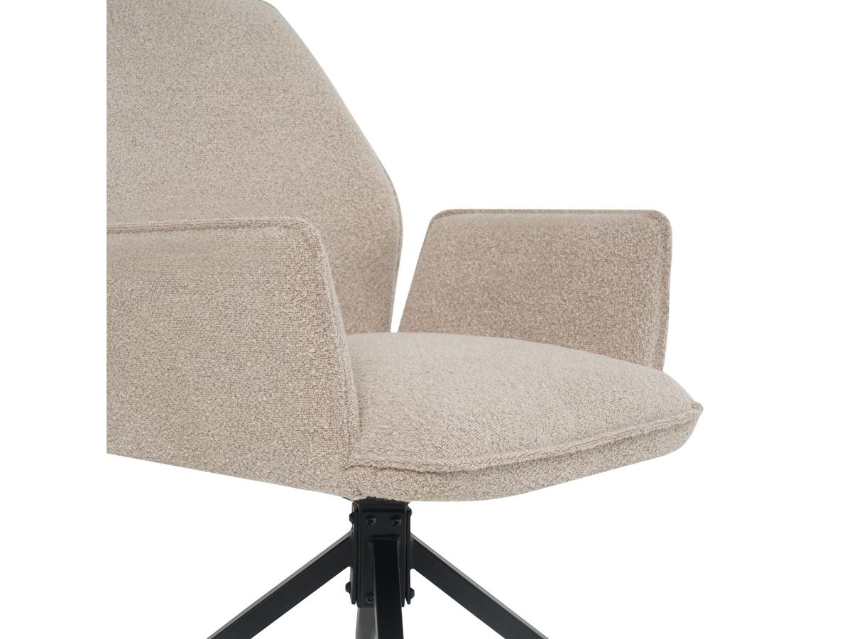 chaise de salle à manger multifurn Jill - pivotante - boucle taupe - ensemble de 2