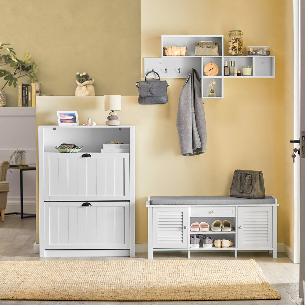 SoBuy Banc de rangement - Bois - 110x35x50cm