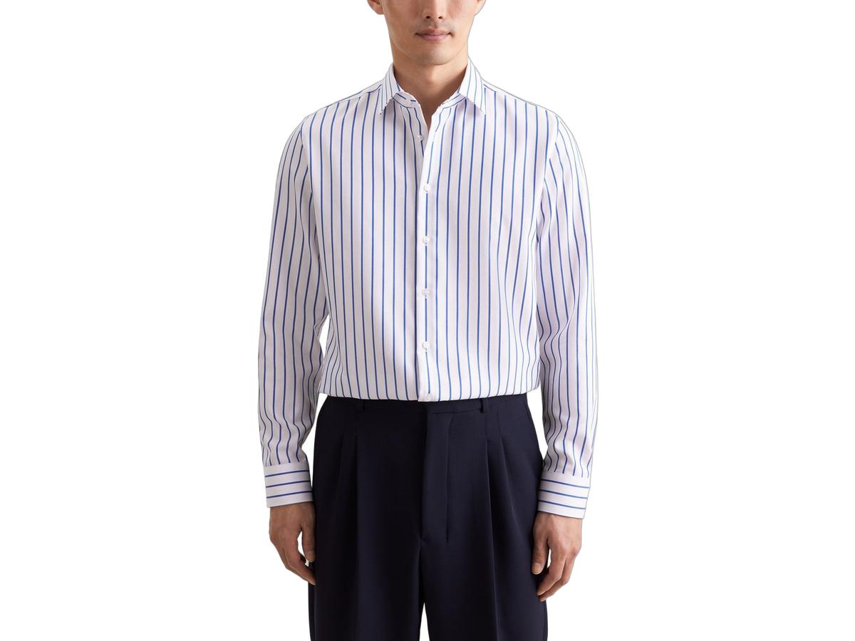 Seidensticker New Kent Slim Fit Shirt - 38 Mid Blue 01.849889-15