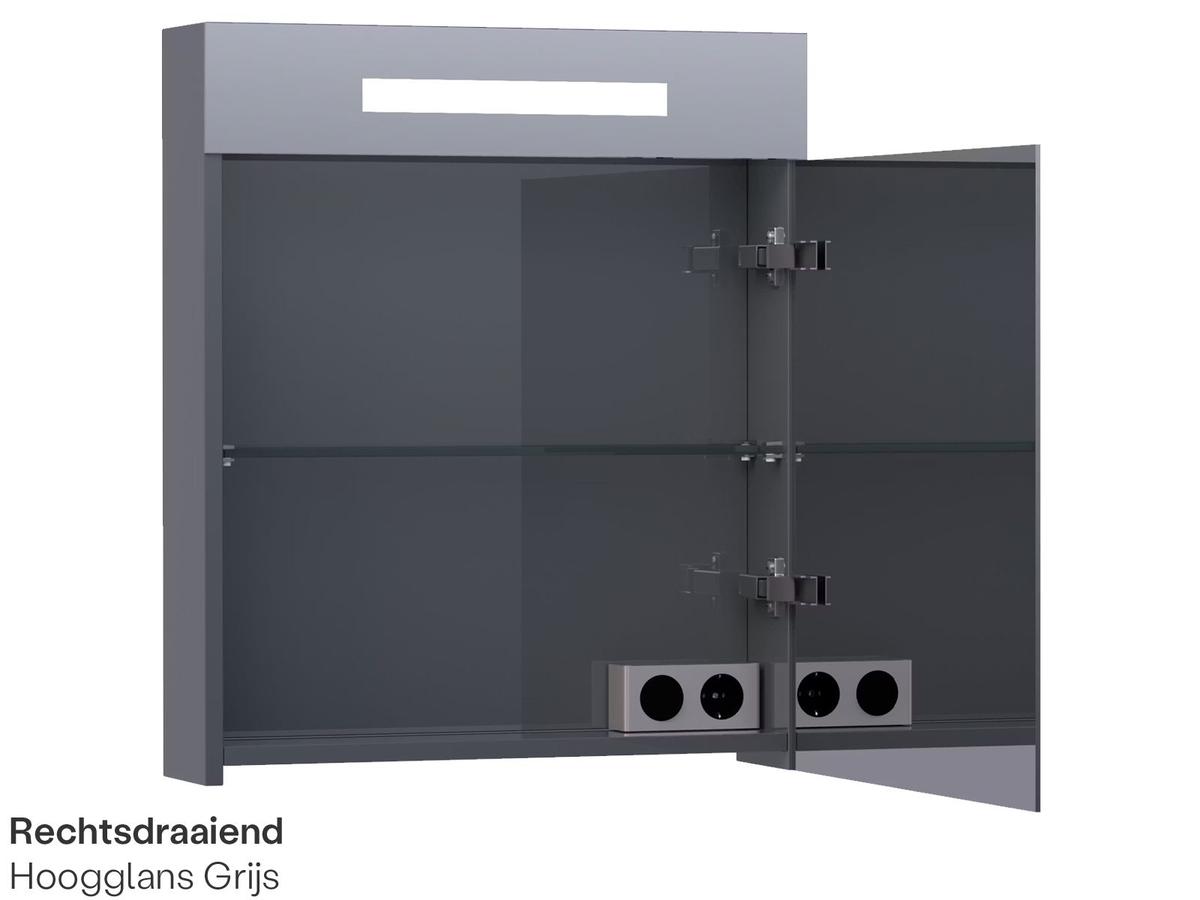 Brauer Double Face 60 Armoire de toilette - 60 cm - Black Diamond - Gaucher
