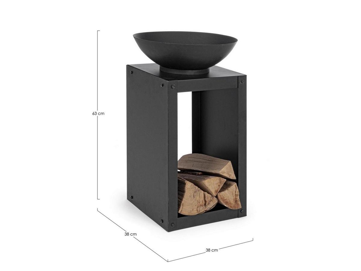 Bizzotto Efesto Firebowl - 38 x 38 cm - Noir