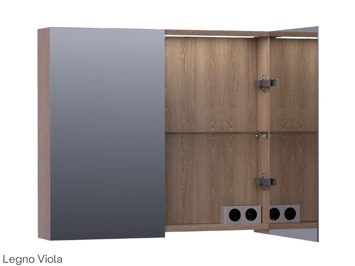 Brauer Dual 80 Armoire de toilette - 80 cm - Legno Viola