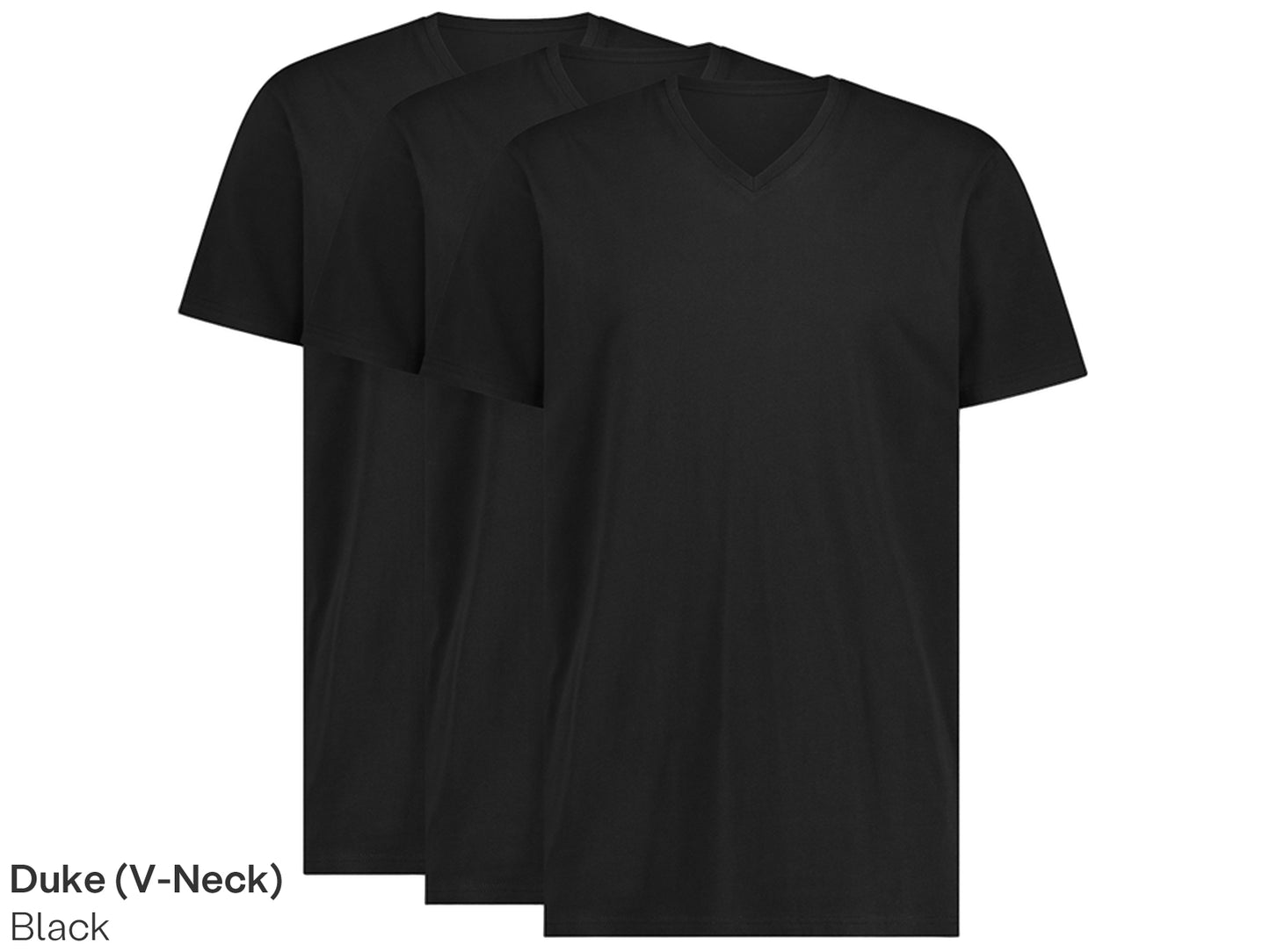 LebasQ T-Shirt en bambou 3-pack - noir - taille M - col en V hommes