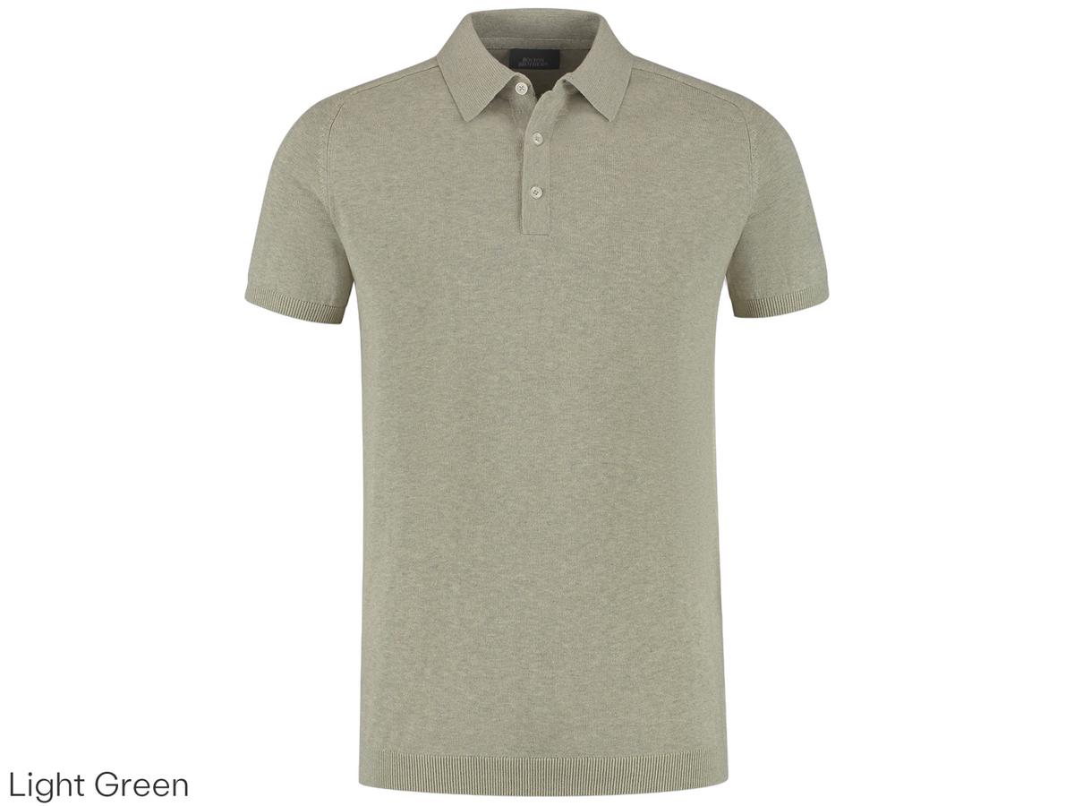 Boston Brothers Knitted Polo Shirt XL Lt Green BBO36S500-0000-9486 - Élégant et confortable