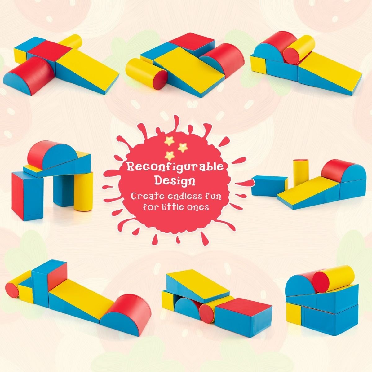 Coast 5-piece Foam Building Blocks Set - Montessori - Blocs de construction pour enfants - coloré