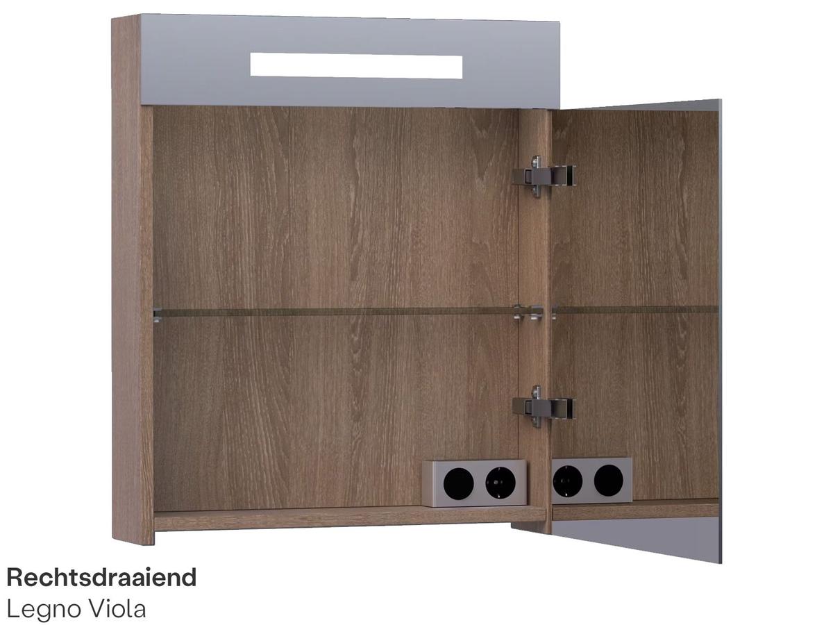 Brauer Double Face 60 Armoire de toilette - 60 cm - Black Diamond - Gaucher