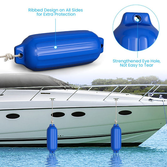 Coast Lot de 4 défenses de bateau - PVC - TYPG1 - Bleu