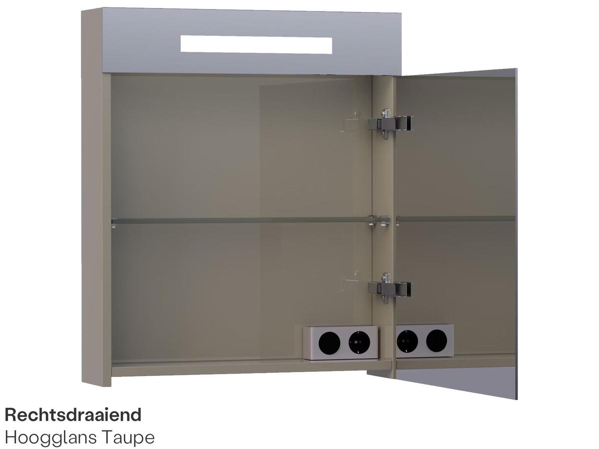 Brauer Double Face 60 Armoire de toilette - 60 cm - Black Diamond - Gaucher