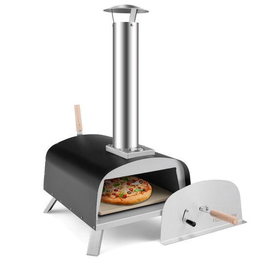 Four à pizza Coast - Accessoires et pierre à pizza inclus - 42 x 81 x 84,5 cm - Noir