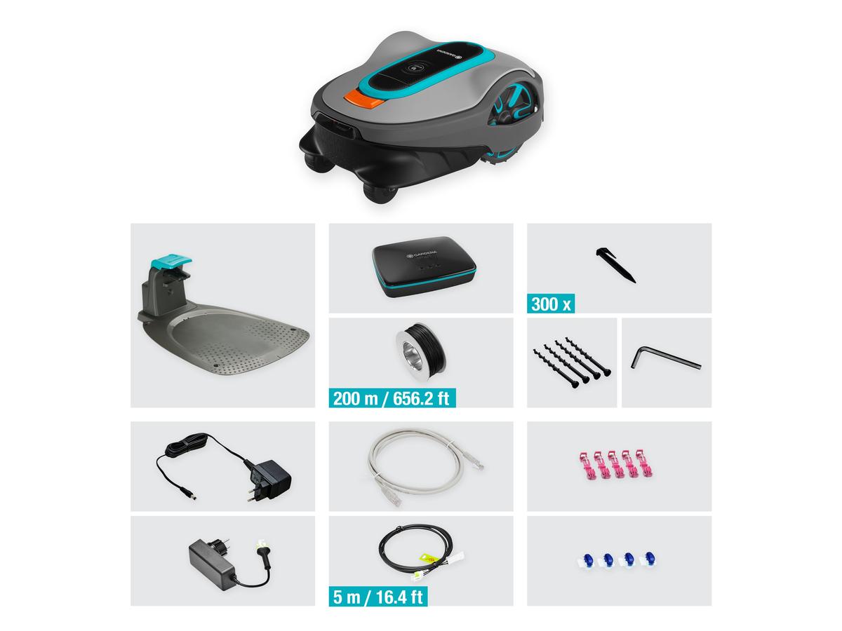 Gardena Tondeuse robot Smart Sileno Life - 1500 m² - Avec Smart Gateway - Anthracite