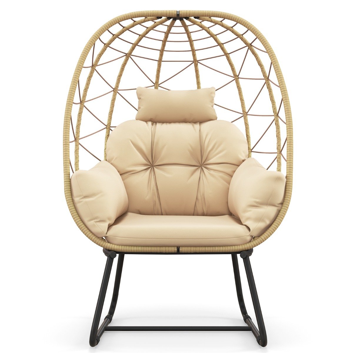Chaise longue d'intérieur et d'extérieur beige