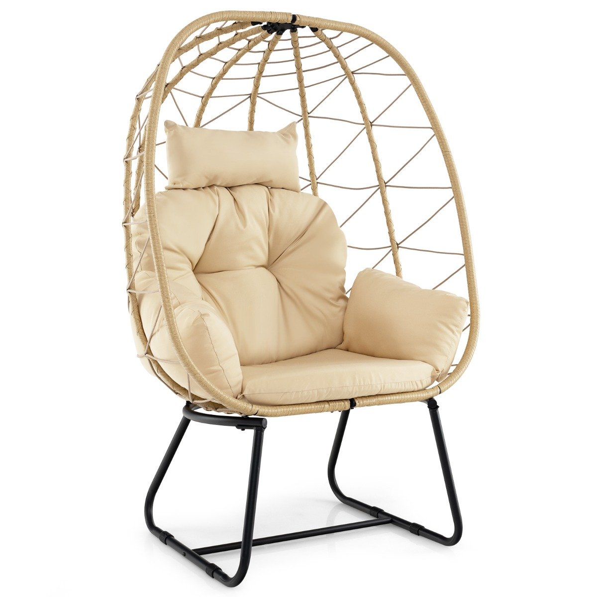 Chaise longue d'intérieur et d'extérieur beige