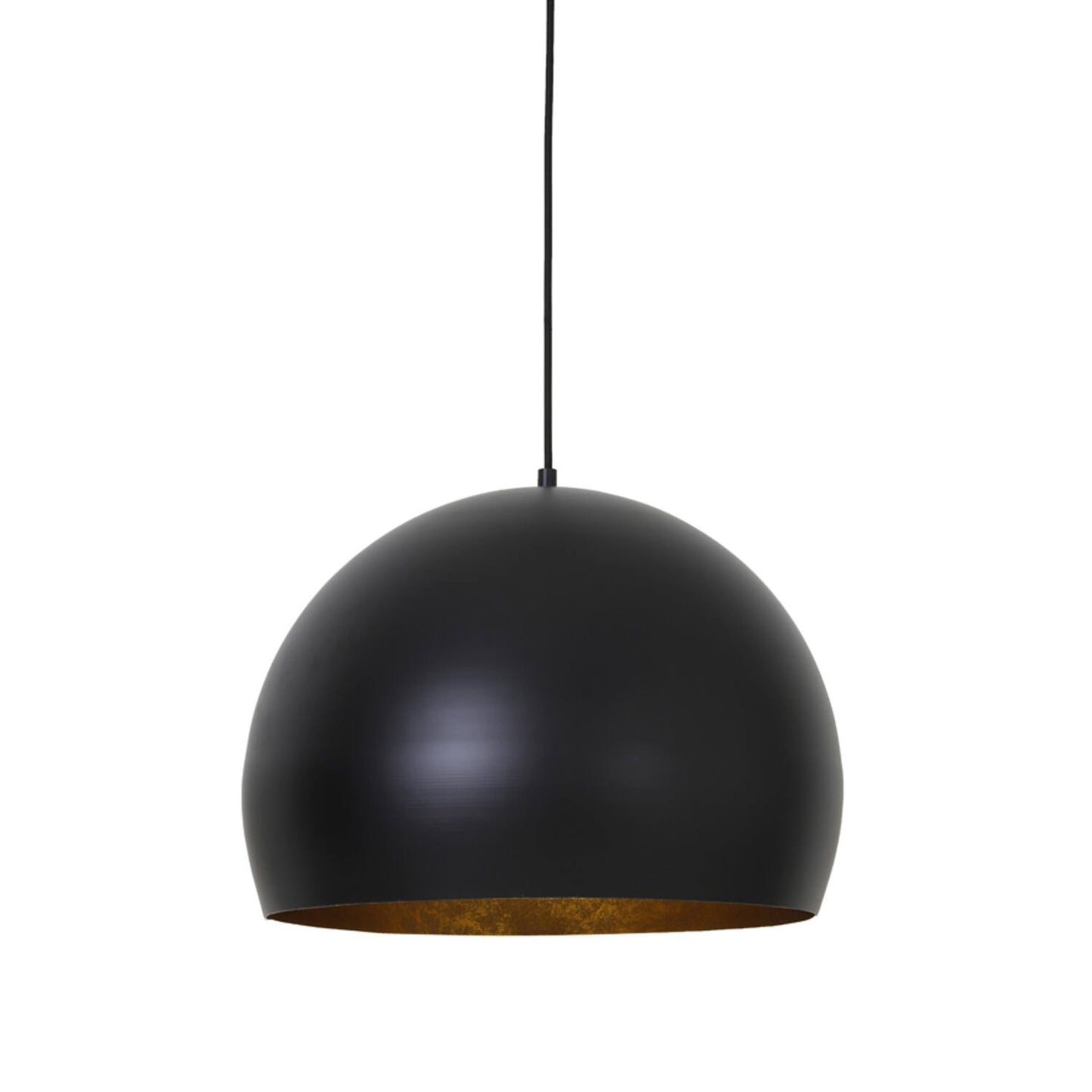 Light & Living JAICEY Lampe pendante Ø45 cm - Noir avec détails dorés - Design industriel - E27