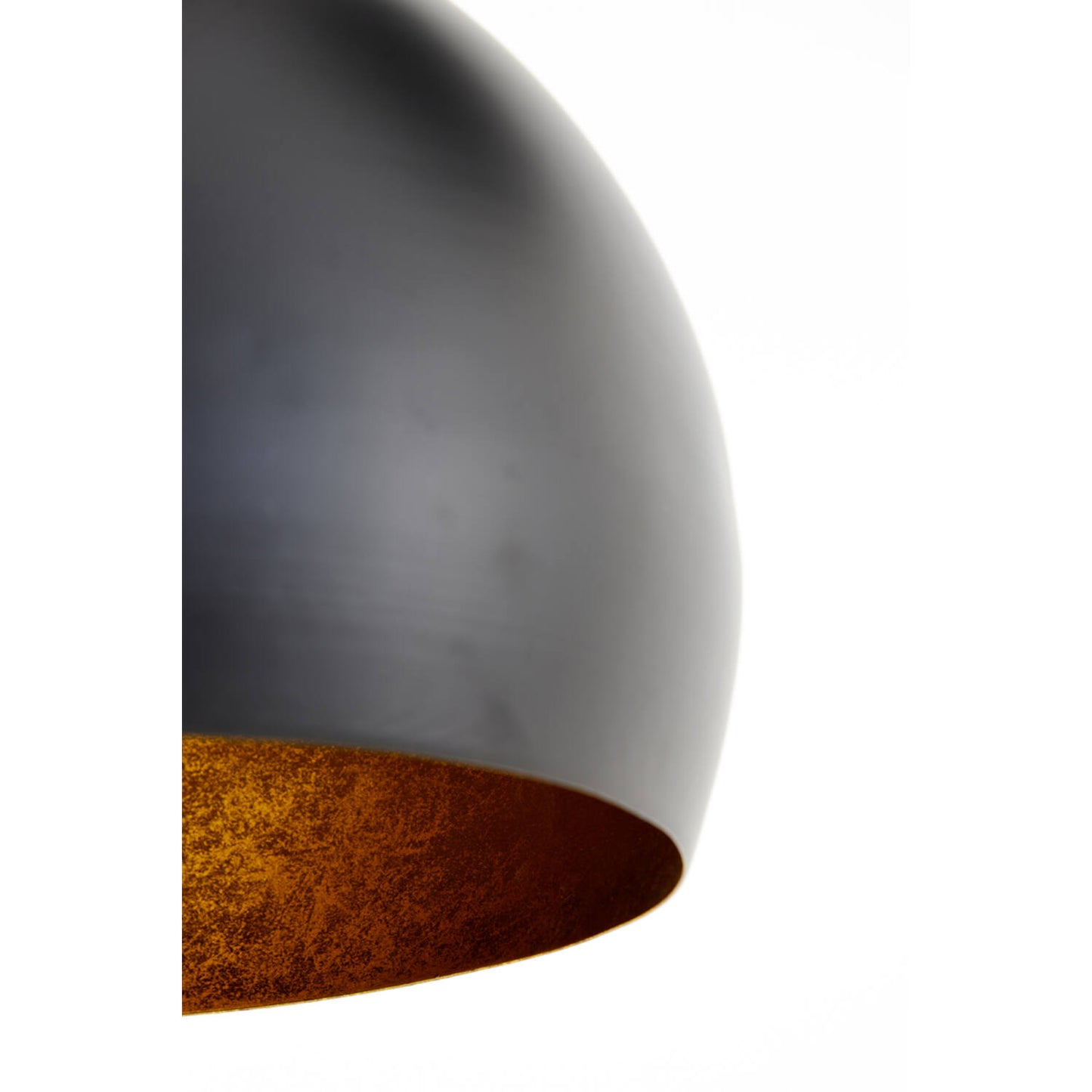 Light & Living JAICEY Lampe pendante Ø45 cm - Noir avec détails dorés - Design industriel - E27