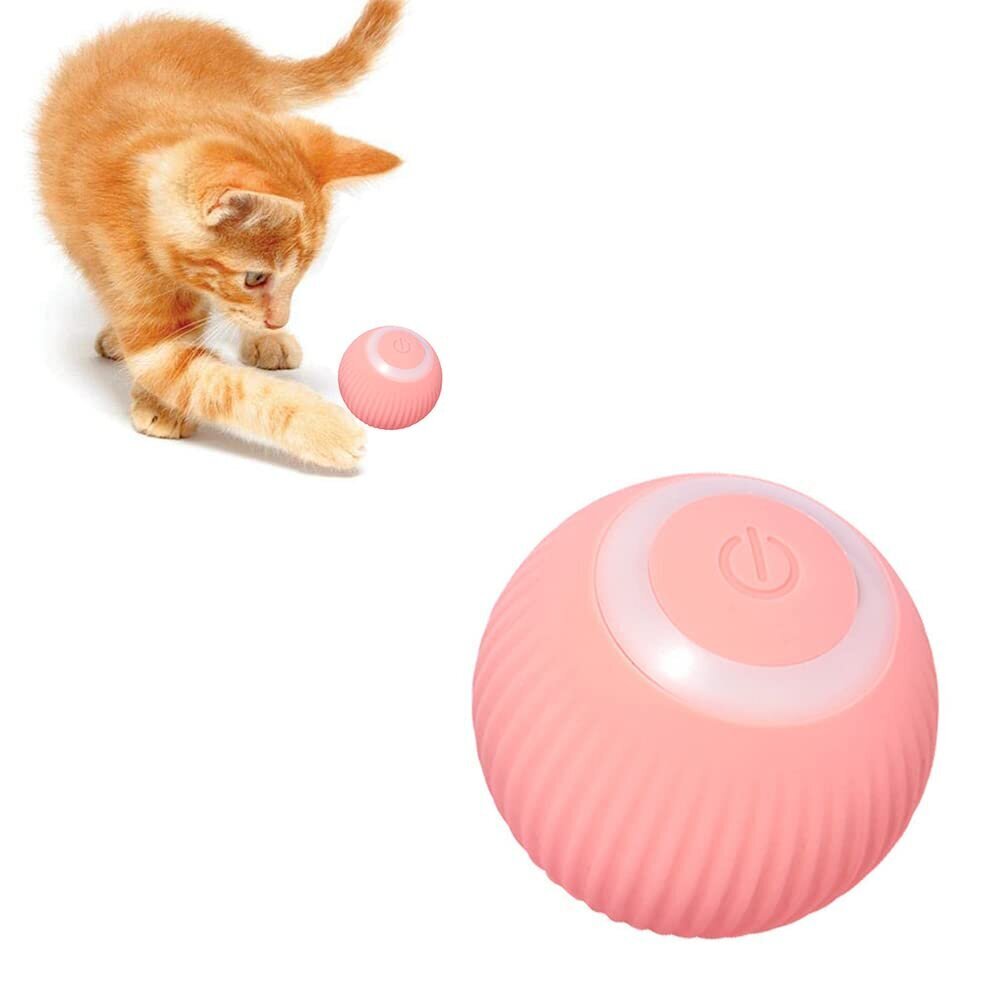 Petgravity - Balle de jeu interactive pour chats - se déplace automatiquement - rechargeable - rose