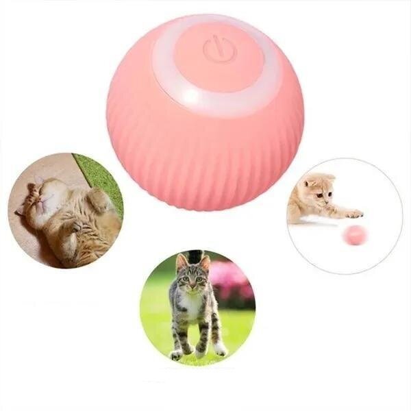 Petgravity - Balle de jeu interactive pour chats - se déplace automatiquement - rechargeable - rose