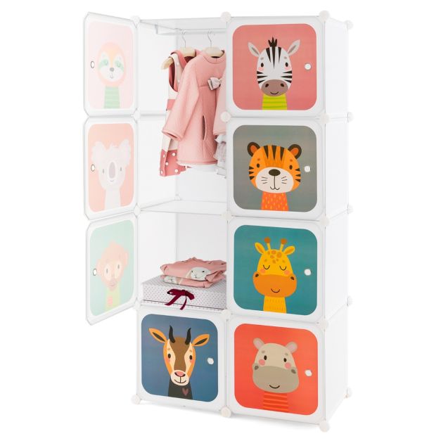 Armoire Coast - PP - Résistant à l'eau - 75 x 37 x 145 cm - Blanc