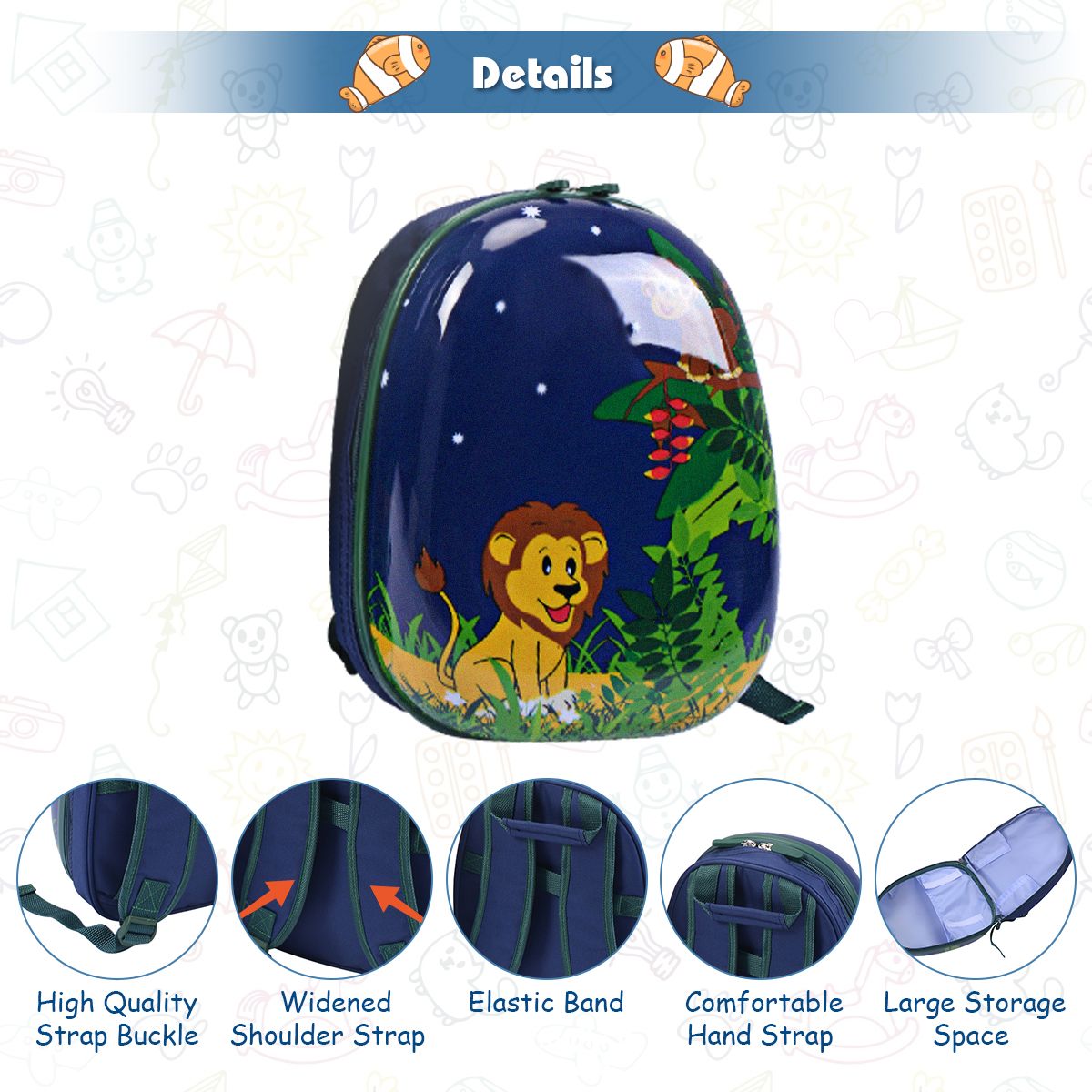 Coast 2-Piece Travel Set for Kids - Rolling Case and Backpack - Blue
