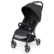 Poussette de voyage Coast – Poussette légère avec dossier réglable et pare-soleil – Noir/Gris