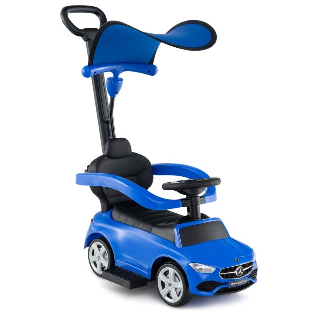 Coast Mercedes-Benz Duwauto 3-en-1 - 84 × 39 × 90 cm - Voiture de promenade avec guidon, capote, son et espace de rangement