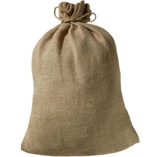 Sac de jute classique du Père Noël - beige - 42 x 47 cm