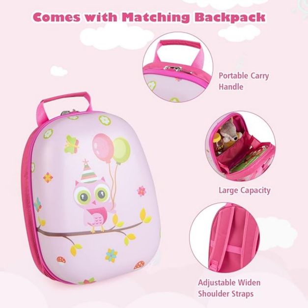 Valise enfant Coast 2 pièces - Roues 360° - 33 x 22 x 41 cm - ABS - Rose