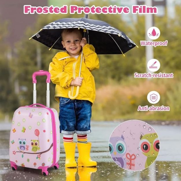 Valise enfant Coast 2 pièces - Roues 360° - 33 x 22 x 41 cm - ABS - Rose