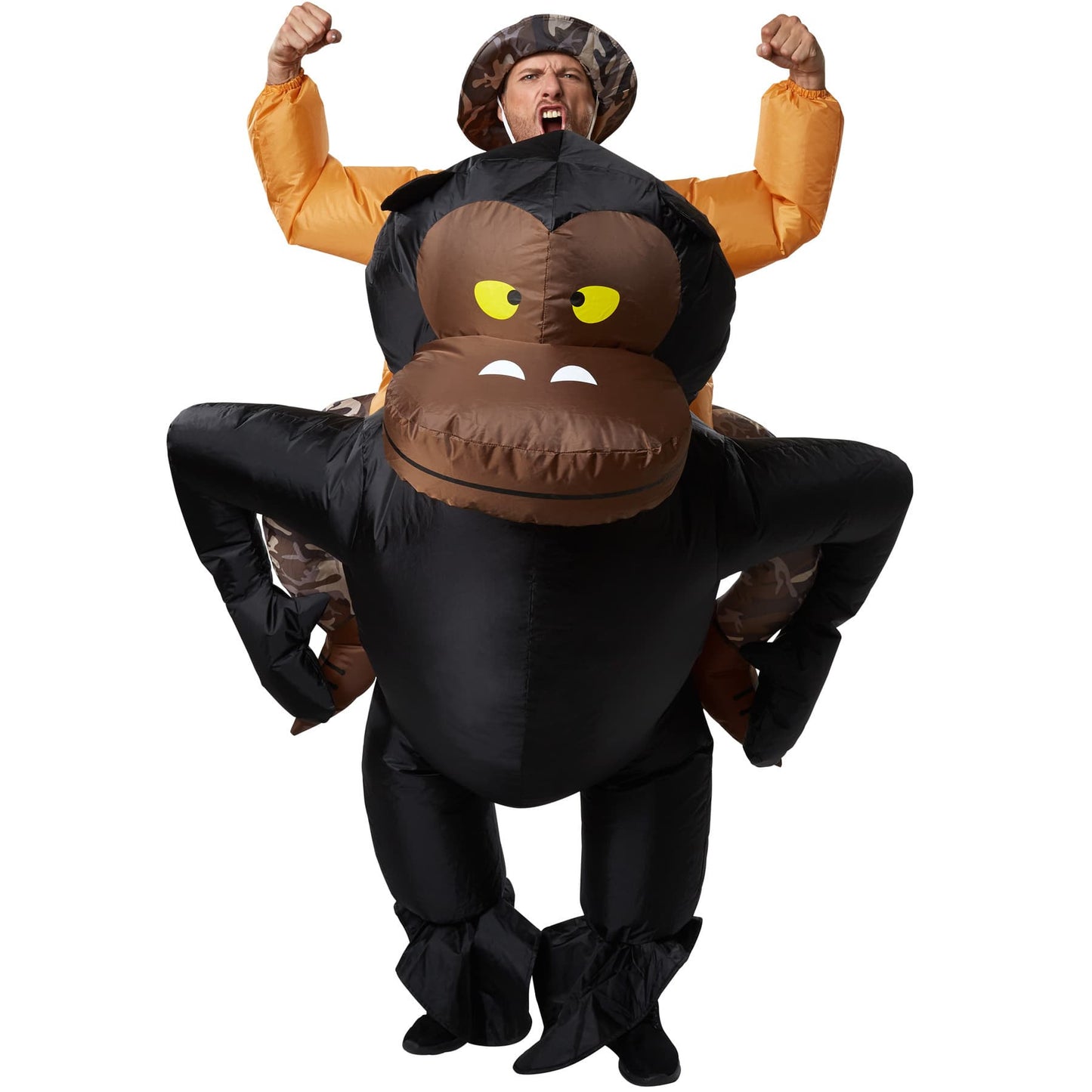 chasseur de grand gibier - costume de chasseur de grand gibier pour adultes - universel - costume et chapeau - 180-200 cm