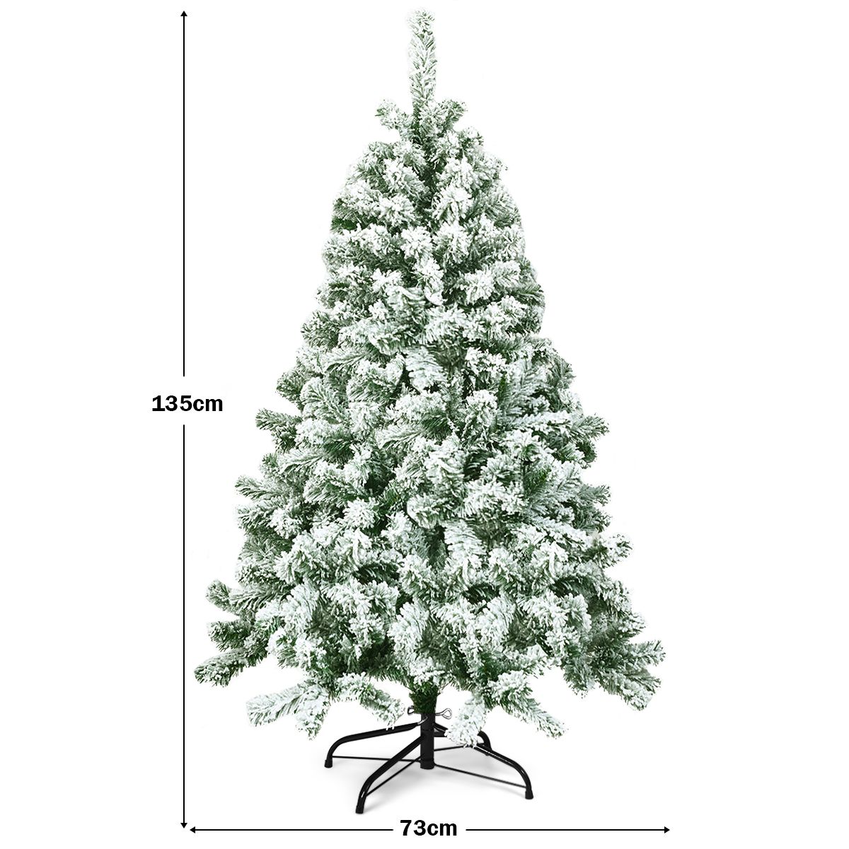 Coast Artificial Snow -Covered Christmas tree with metal stand and PVC -needles 135 cm