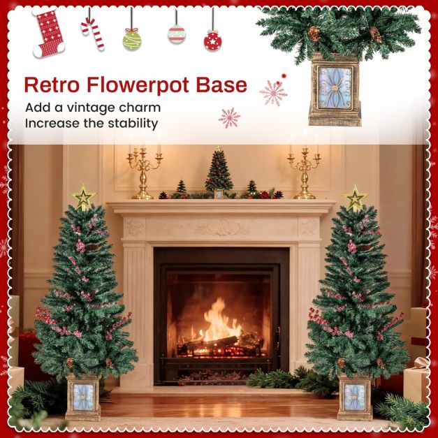 Ensemble de décoration de Noël Coast - Sapin - Guirlande - Couronne - Entrée - PVC - 4 pièces