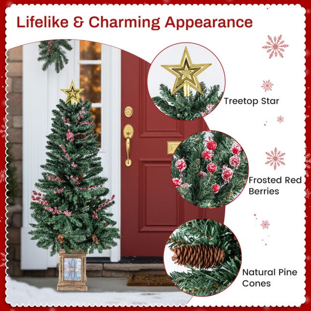 Ensemble de décoration de Noël Coast - Sapin - Guirlande - Couronne - Entrée - PVC - 4 pièces