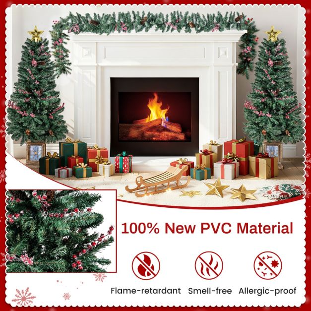 Ensemble de décoration de Noël Coast - Sapin - Guirlande - Couronne - Entrée - PVC - 4 pièces