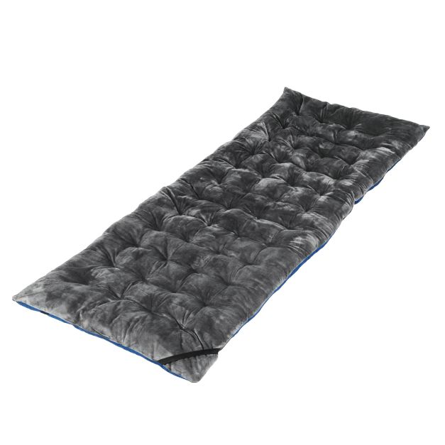 Coast Lounger Cushion Grey - Coussin de chaise longue épais avec sangles de fixation - 190 x 70 x 7 cm