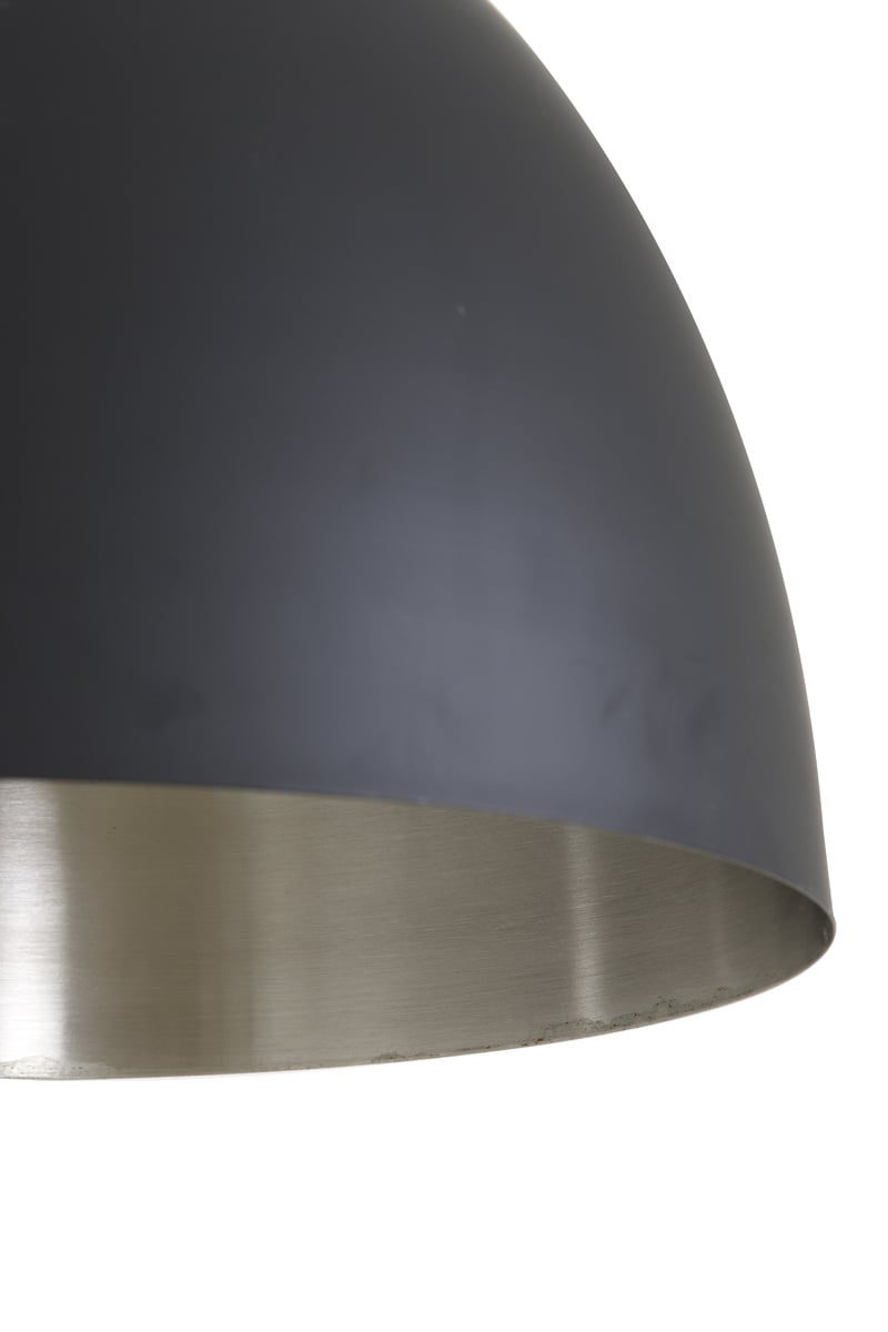 Light & Living KYLIE Lampe pendante Ø45x32 cm - Noir avec détails Nickel/Doré - Industriel moderne - E27