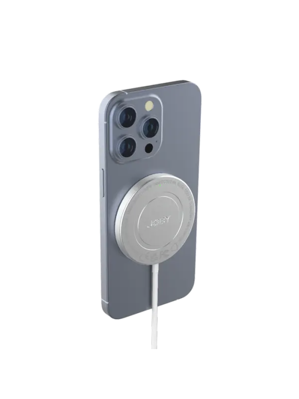 JOBY Chargeur magnétique sans fil - Qi Wireless - MagSafe 7.5W iPhone / 15W Qi - USB-C - Noir