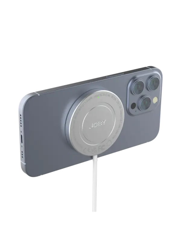 JOBY Chargeur magnétique sans fil - Qi Wireless - MagSafe 7.5W iPhone / 15W Qi - USB-C - Noir