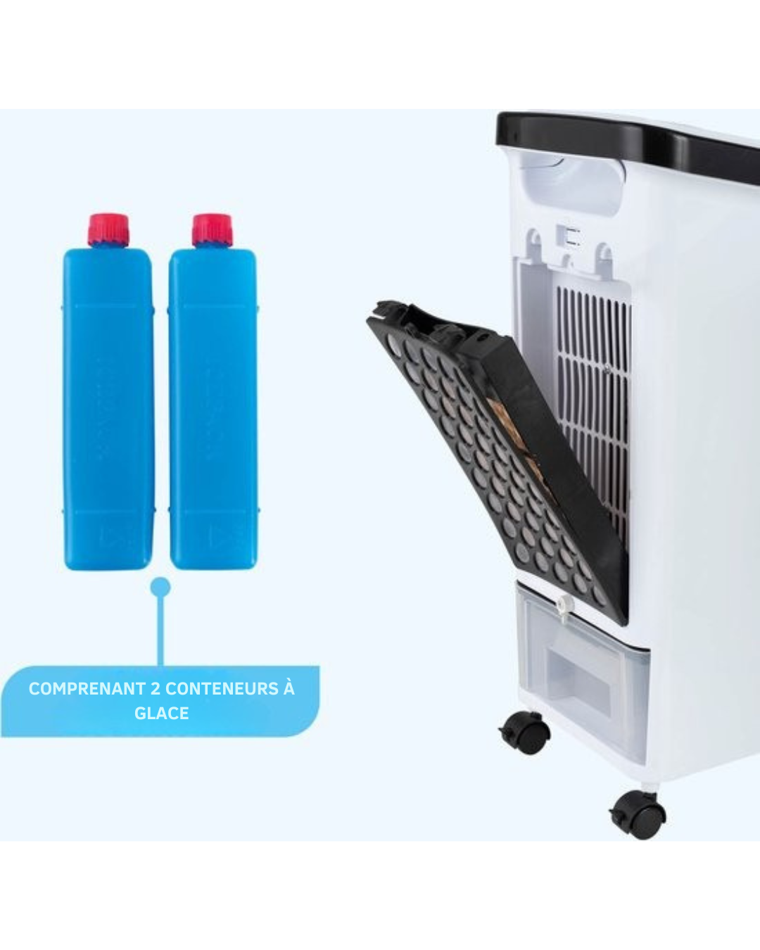 RM AIRPlus RMAP-3701 Refroidisseur d'air avec télécommande et minuterie - 4L - Blanc/Noir