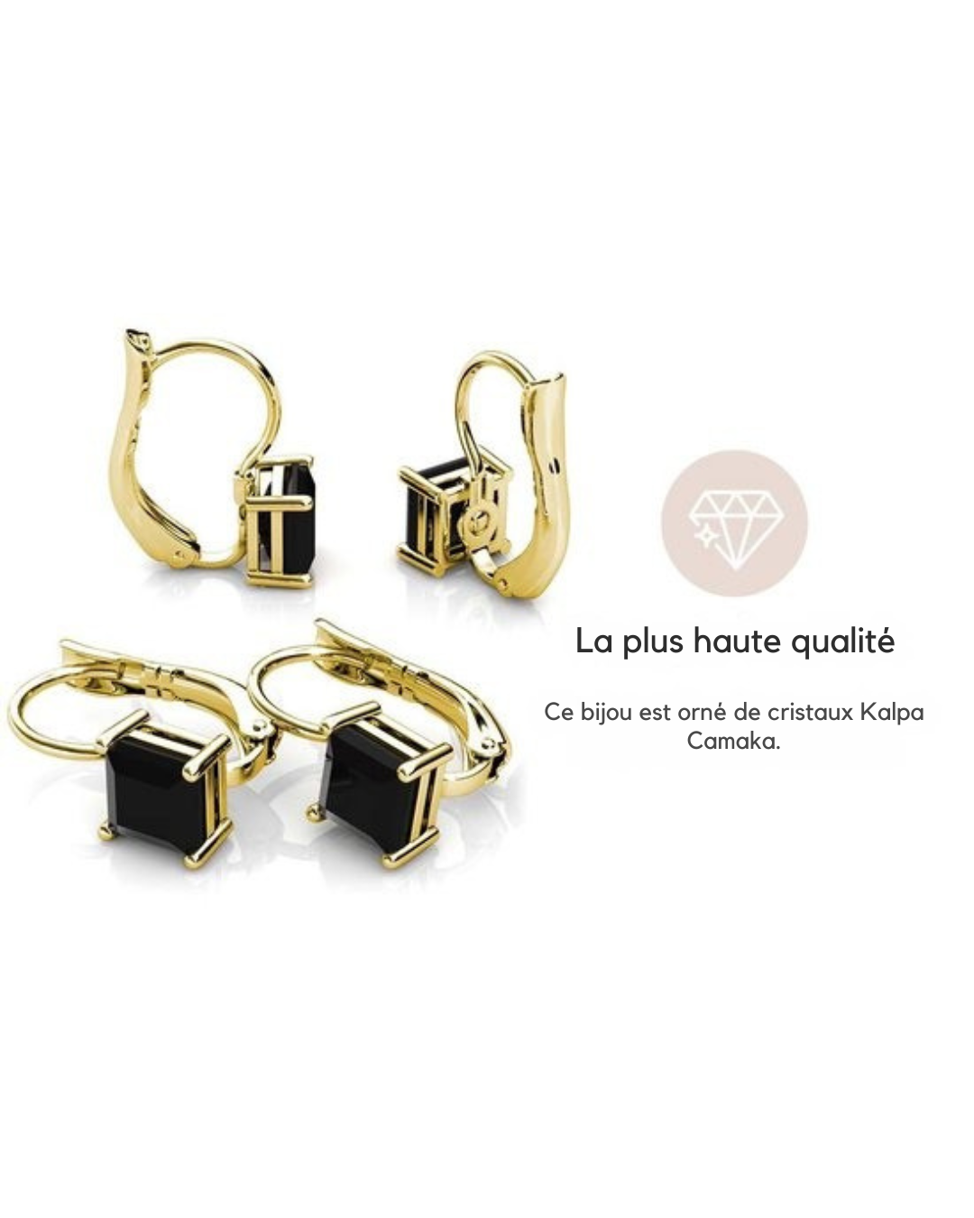 Boucles d'oreilles avec cristaux Kalpa Camaka - Yolora - Couleur or