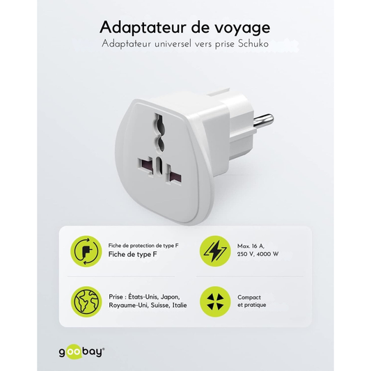 UNIVERSEL - TRAVEL PLUG - ADAPTATEUR UNIVERSEL