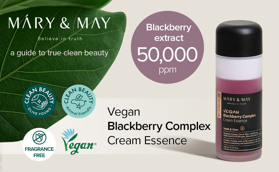 Mary&May Cream Essence - Végan - 30 ml - Hydratante - Nourrissante - Céramides - Violet