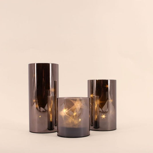 Coffret lampes étoiles - 3 pièces - Décoratif - Lampe à poser - Argent/Multicolore
