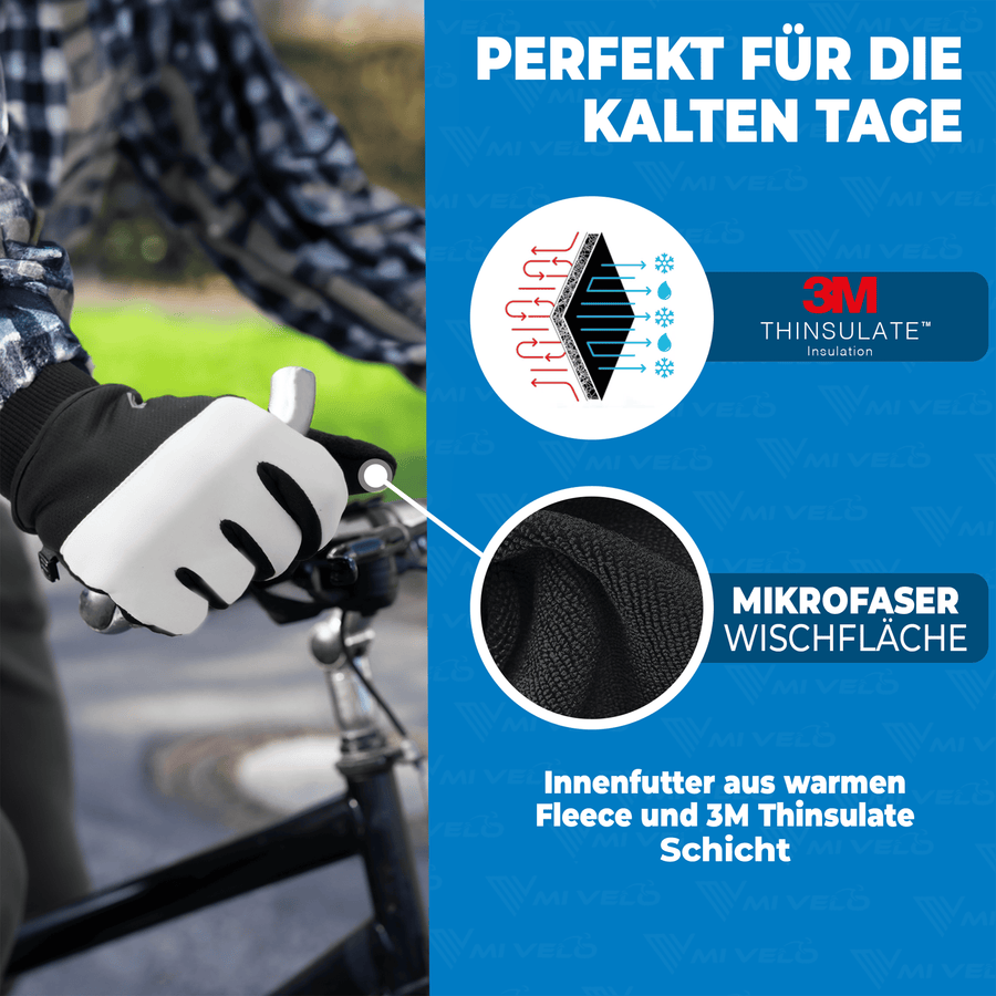 MIVELO THERMO-FIT Gants d'hiver - Polaire thermique & 3M Thinsulate - Unisexe - Taille S
