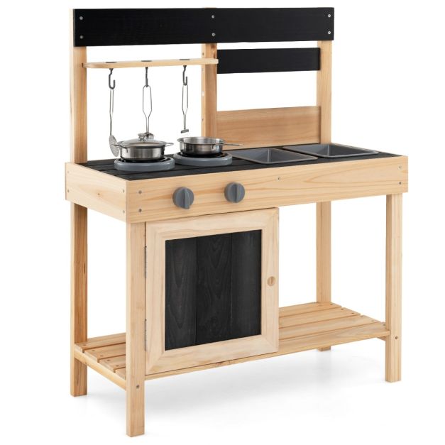 Cuisine pour enfants Coast avec 2 éviers amovibles, cuisinière et ustensiles de cuisine Cuisine d'extérieur pour enfants