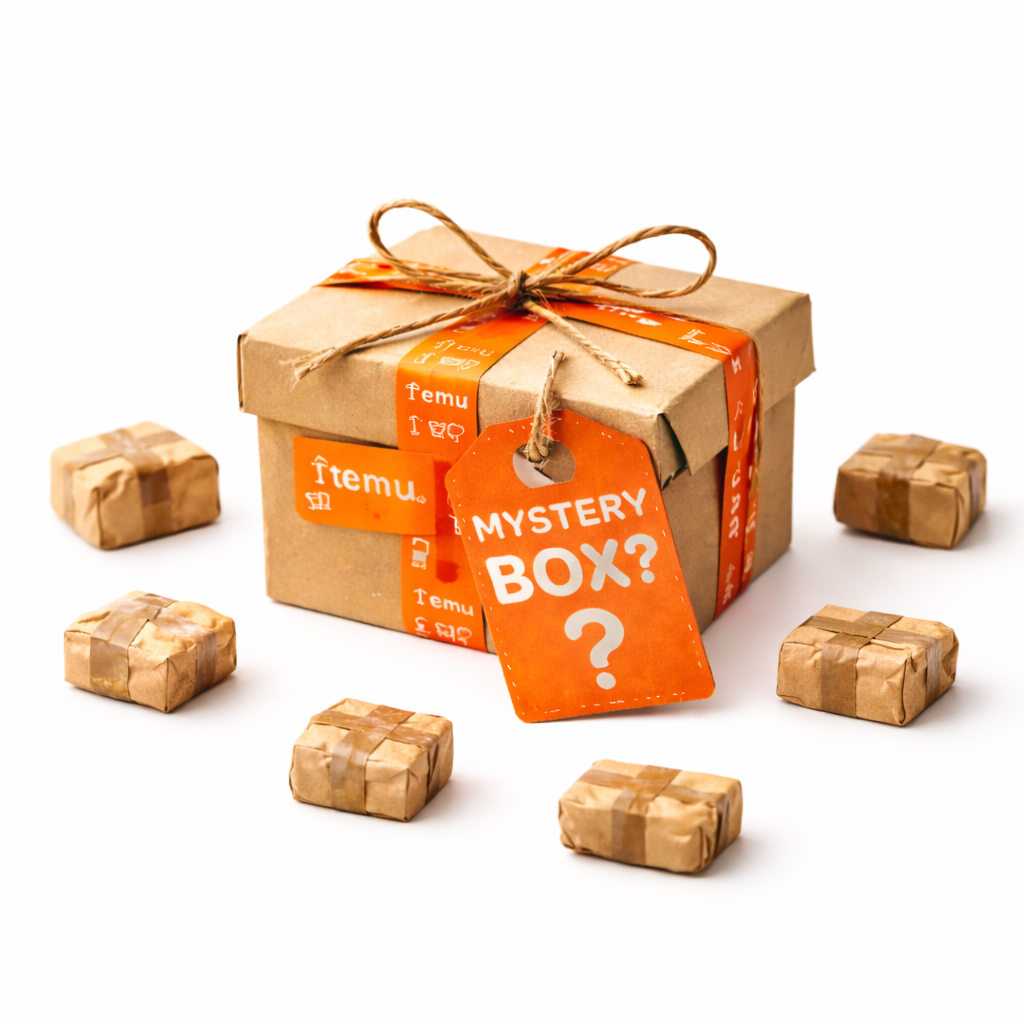 Temu Mystery Box - 5 paquets +1 GRATUIT - Petit - Paquets perdus non ouverts